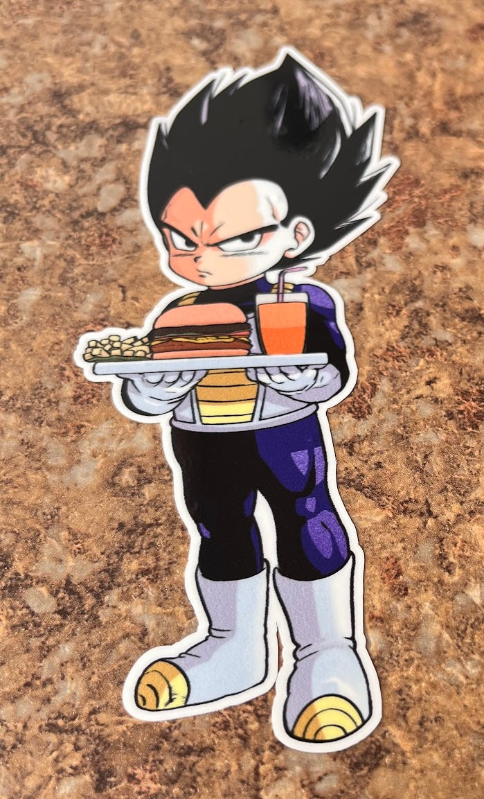 Vegeta (Mini) with Pristine Meal - Dragon Ball Daima Waterproof Decal